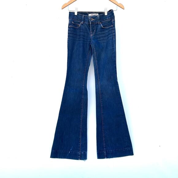 J Brand Low Rise Bell Bottoms Ink Dark Wash Flares  24 Pants Jeans - Picture 2 of 12
